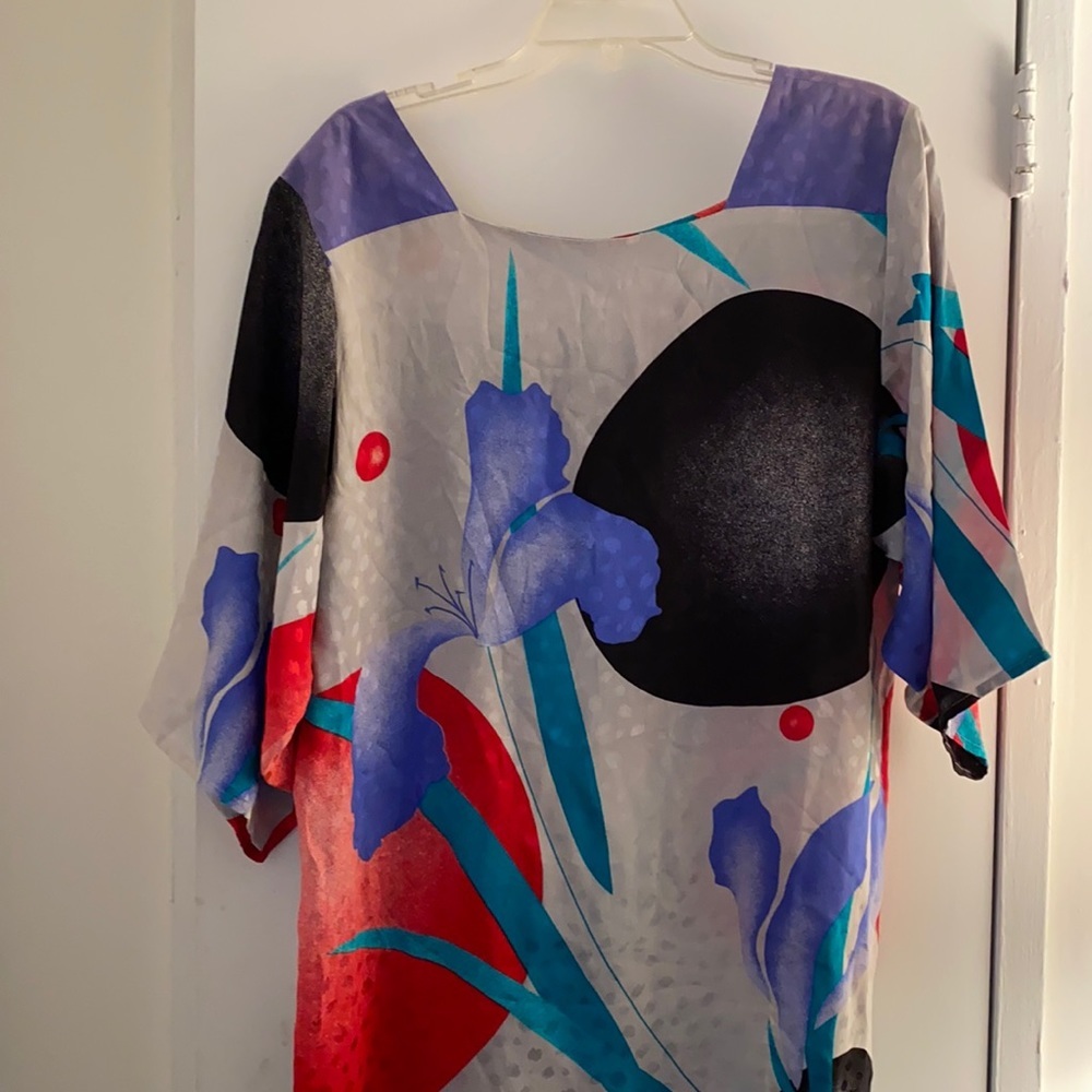 Vintage Multicolor Abstract Dress - Picture 2 of 4